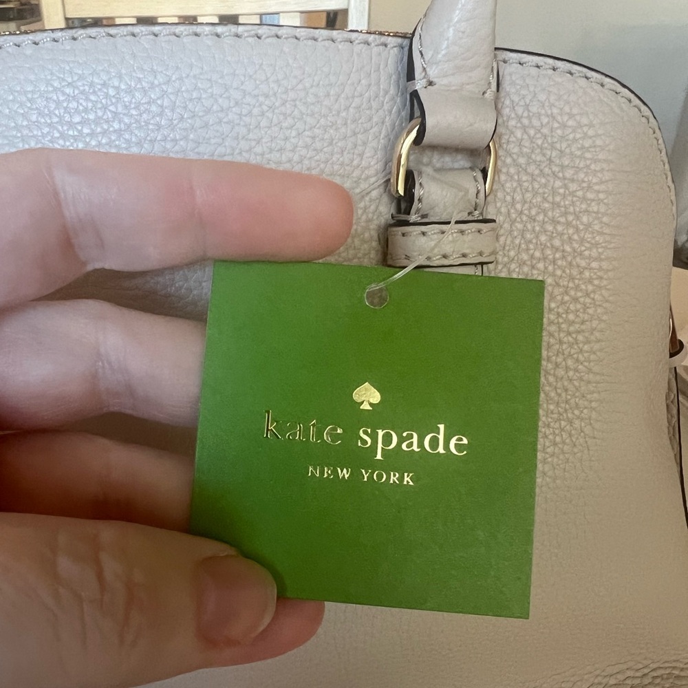 NWT Kate Spade NY Jackson Street Lottie Leather Handbag in Soft Porcelain - Picture 4 of 8